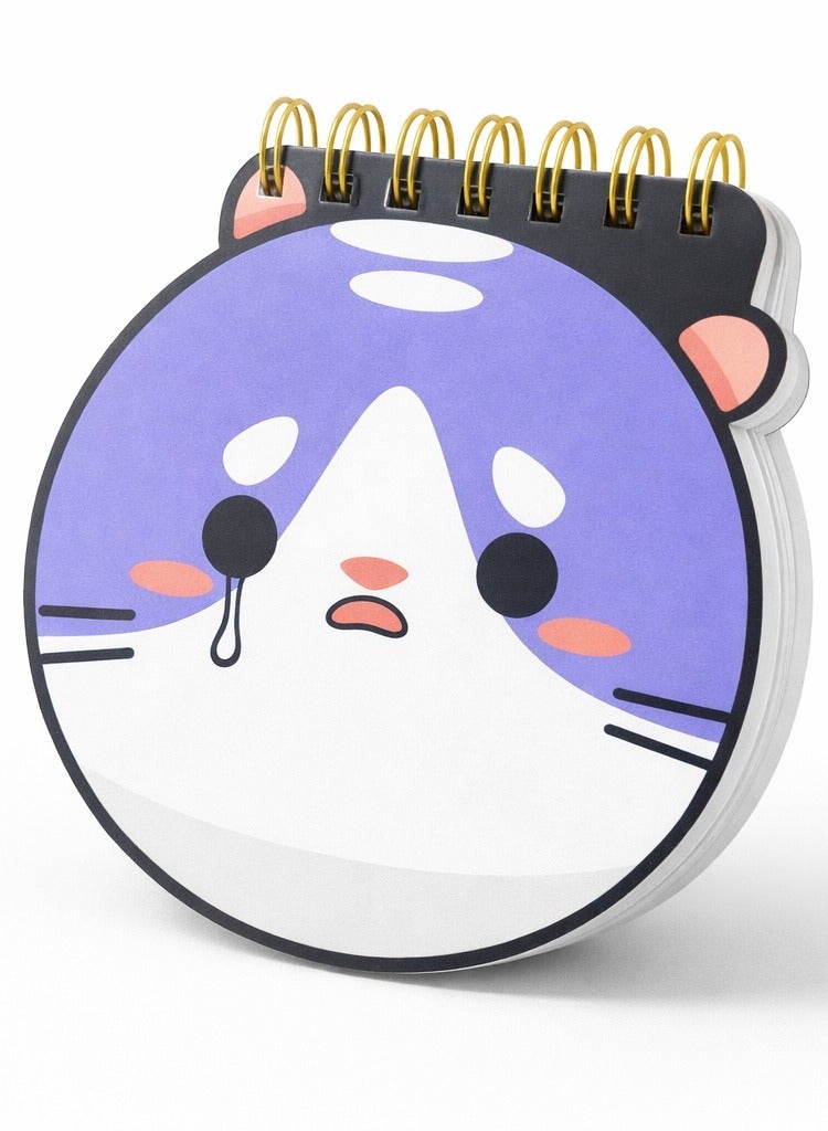 Borg El Arab Die Cut Spiral Notebook Meow Design - Image 1