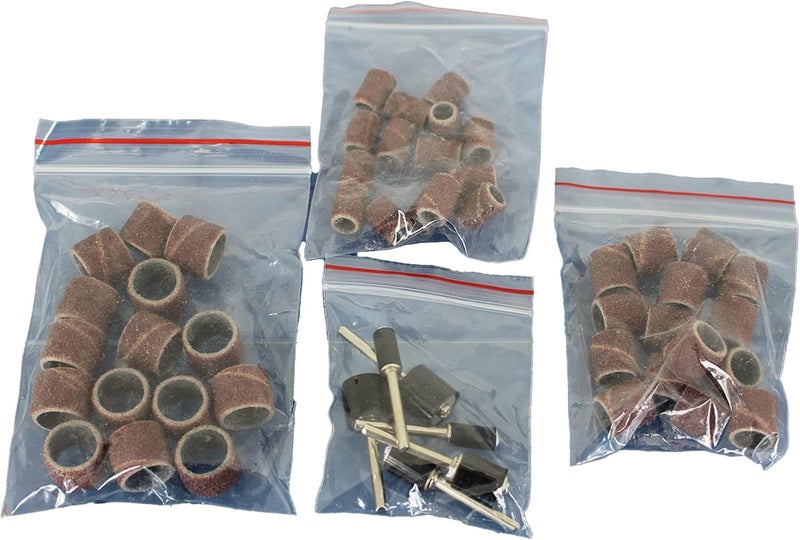 TEMO 51 pc Mixed Size 1/4 Inch 3/8 Inch 1/2 Inch Sand Drum 60 Grit Coarse with 1/8 Inch Mandrels for Dremel Rotary Tools - Image 3