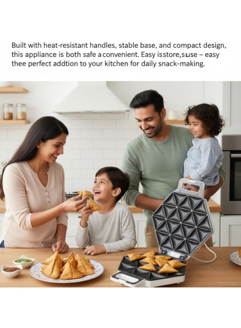 NOVA 24PCS Electric Samosa Maker – 1400W, Non-Stick Plates – White – 80% Less Fat – Family Snack Appliance for Healthy Homemade Samosas, Snacks & Pastries" - Image 4