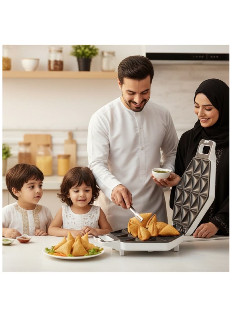 NOVA 24PCS Electric Samosa Maker – 1400W, Non-Stick Plates – White – 80% Less Fat – Family Snack Appliance for Healthy Homemade Samosas, Snacks & Pastries" - Image 2