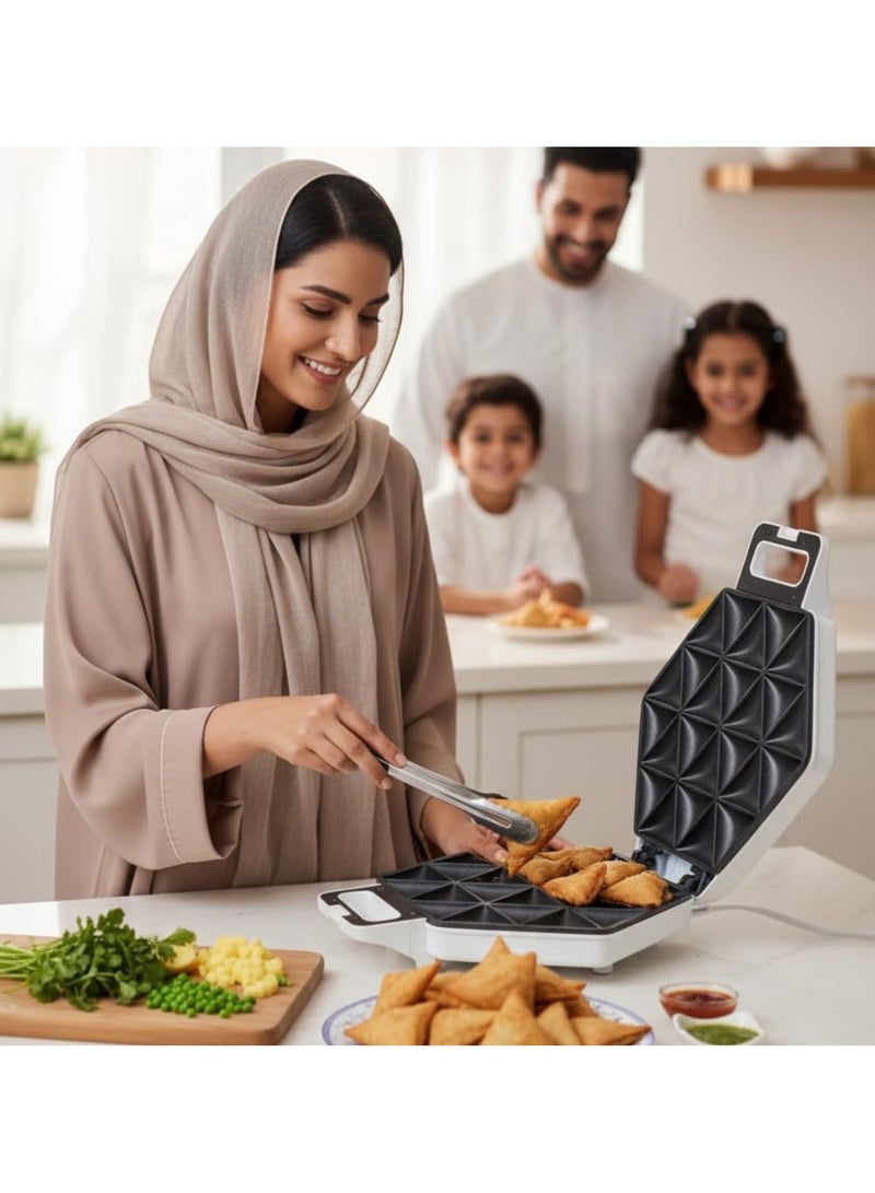 NOVA 24PCS Electric Samosa Maker – 1400W, Non-Stick Plates – White – 80% Less Fat – Family Snack Appliance for Healthy Homemade Samosas, Snacks & Pastries" - Image 3