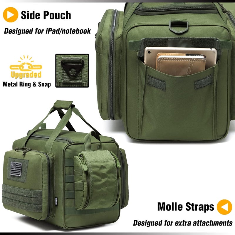 DBTAC Gun Case Bag Large | Tactical 4+ Pistol Bag Firearm Shooting Case with Lockable Zippers for Shooting Range Outdoor Hunting | 2x Removable Dividers Included - Image 5
