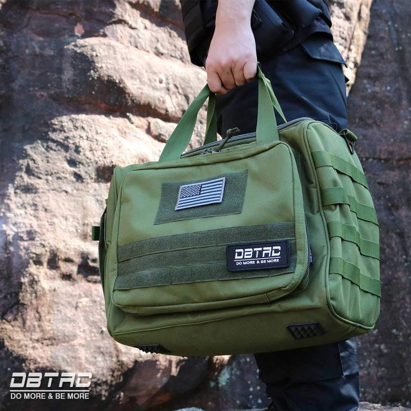 DBTAC Gun Case Bag Large | Tactical 4+ Pistol Bag Firearm Shooting Case with Lockable Zippers for Shooting Range Outdoor Hunting | 2x Removable Dividers Included - Image 3