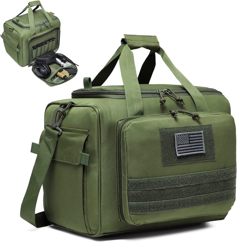 DBTAC Gun Case Bag Large | Tactical 4+ Pistol Bag Firearm Shooting Case with Lockable Zippers for Shooting Range Outdoor Hunting | 2x Removable Dividers Included - Image 1