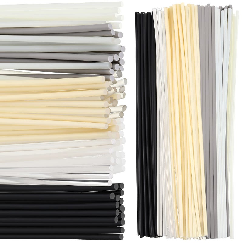 78 Pieces Plastic Welding Rods PU PP ABS PE Pa PC 7 Types of Welding Repair Strips Common Plastic Rods Kit for Car Bumpers Daily Repair 79 Inch