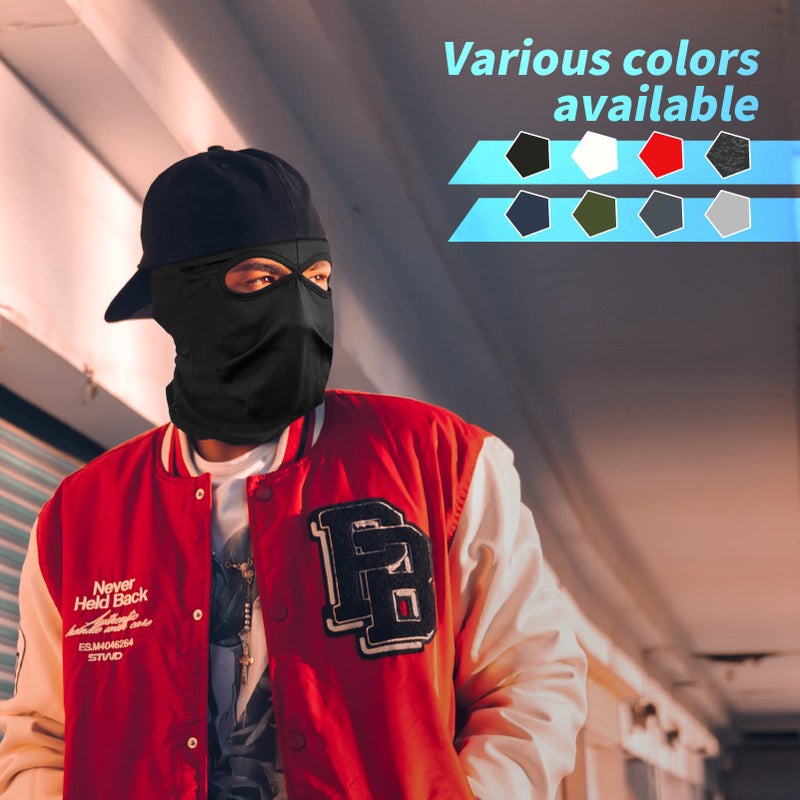 YESLIFE Black Ski Mask, Balaclava Face Mask for Men and Women, Boys and Girls â€“ Cosplay Costume Accessory for Halloween Party - Image 2