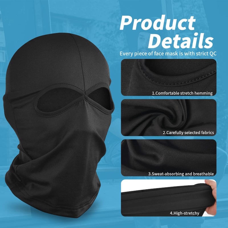 YESLIFE Black Ski Mask, Balaclava Face Mask for Men and Women, Boys and Girls â€“ Cosplay Costume Accessory for Halloween Party - Image 4