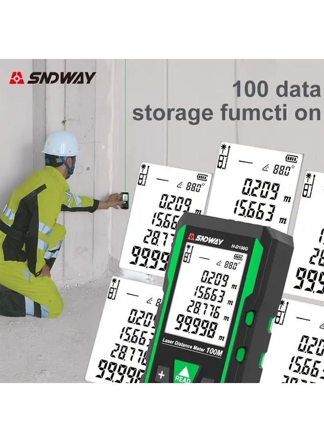 SNDWAY 2 في 1 مقياس مسافة بالليزر الأخضر مدى 50 متر مع شريط قياس 2 متر - Image 5