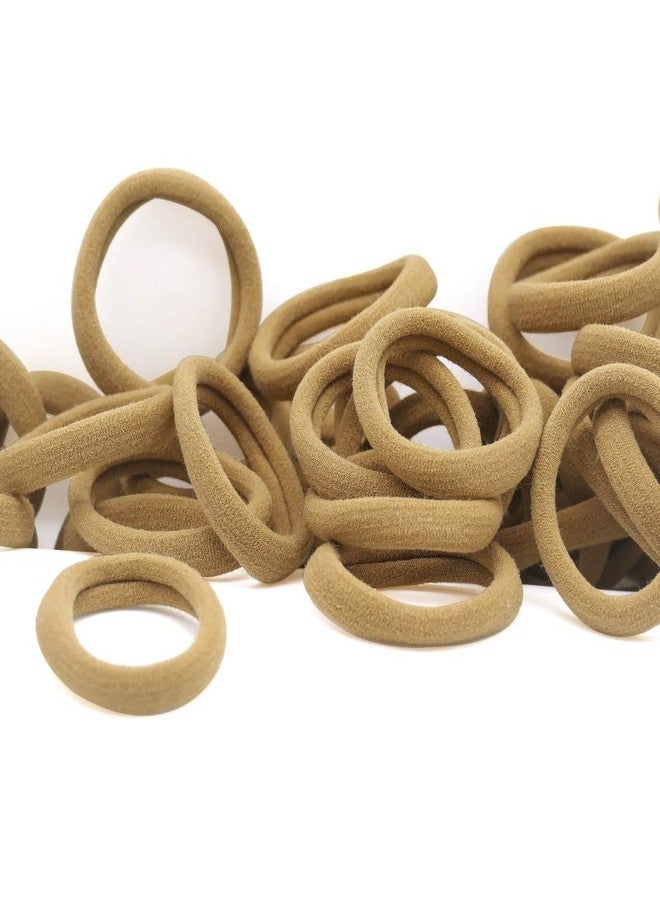chkoodi 100 Pack Elastic Hair Ties for Women, Seamless Cotton Hair Bands, Ponytail Holders, Stretch Headband, Scrunchies Hair Accessories No Damage for Thick Hair - Image 3