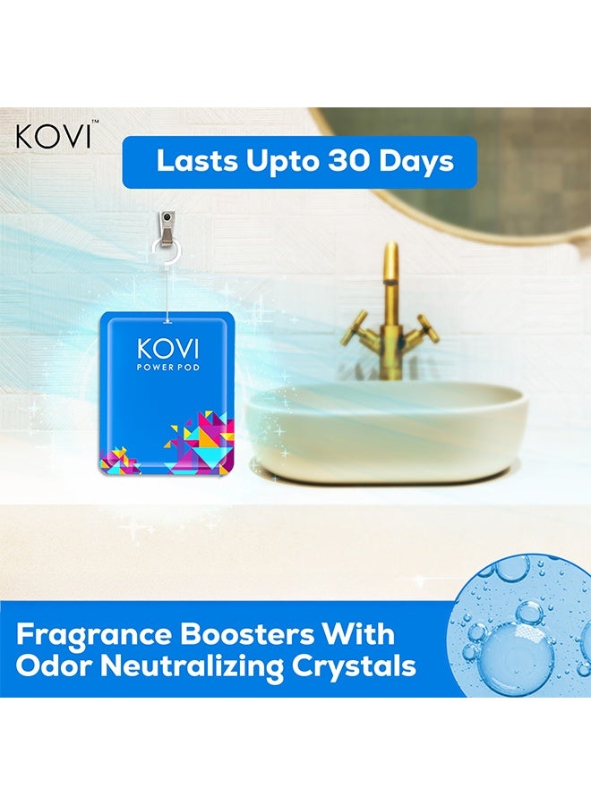 Kovi Air Fragrance Power Pod For Bathroom And Car Long-Lasting Fragrance Of Ocean Splash Infused With Essential Oils Lasts Up To 30 Days 10Gm  - Image 4