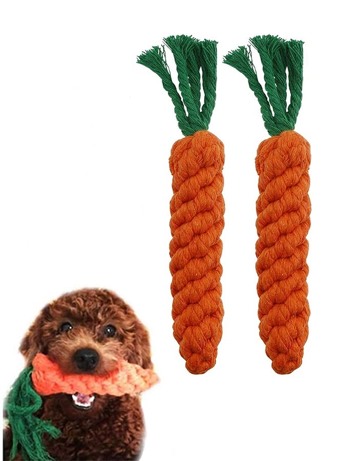 Dog Toys 2 PCS Puppy Teething Chew Toys, Dog Rope Toys, Cat Chew Toys, Safe Braided Bunny Toys, Healthy Gift - Image 1