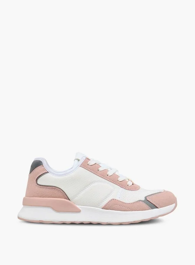 Women's Colourblock Sneakers with Lace-Up Closure