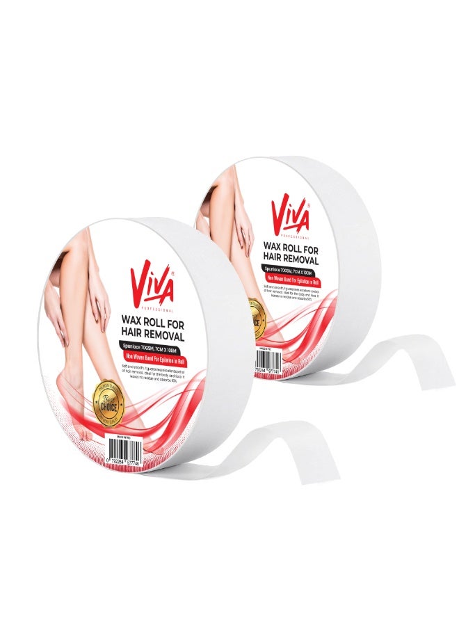 Viva Professional Paper Non-Woven Wax Roll for Hair Removal 100 Meter - Image 4