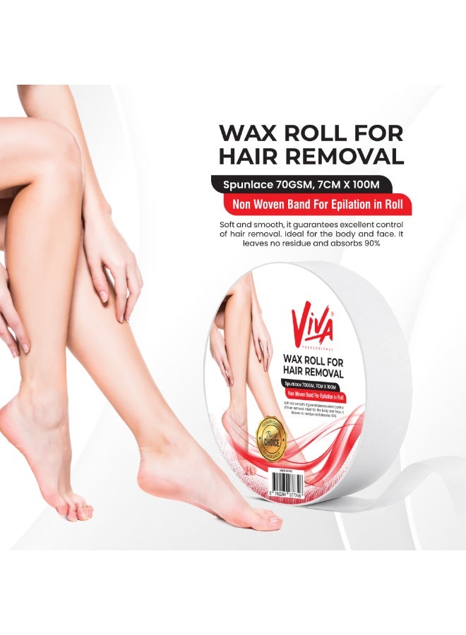 Viva Professional Paper Non-Woven Wax Roll for Hair Removal 100 Meter - Image 3