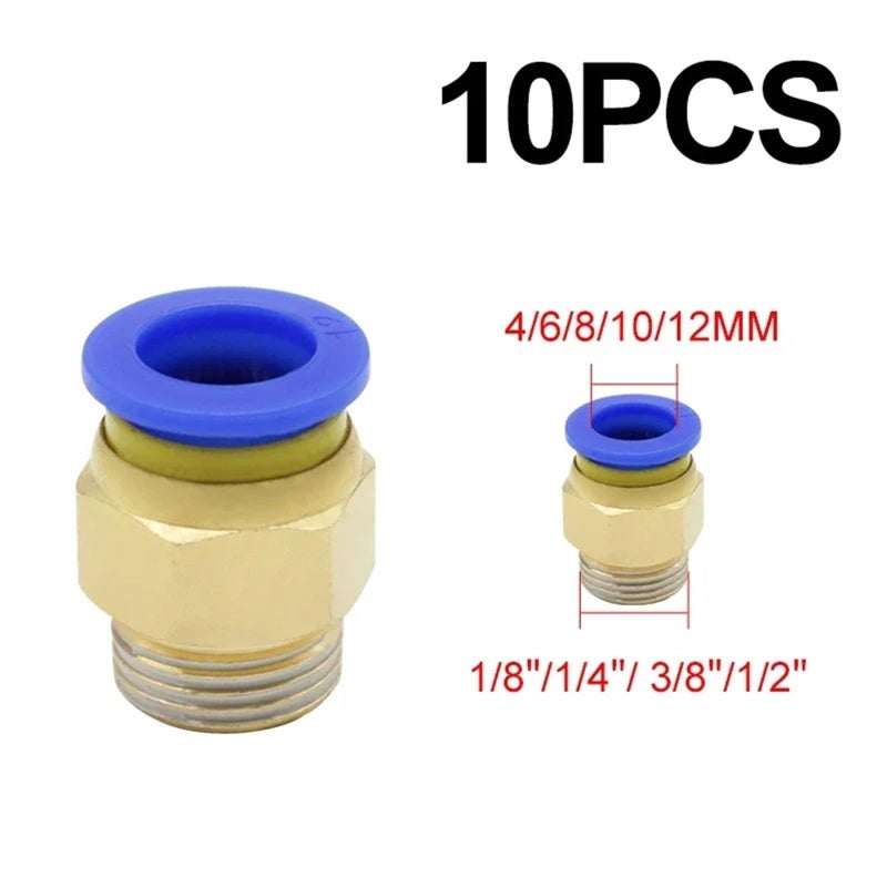Pneumatic Air Hose Fitting Quick Connector 4mm 6mm 8mm 10mm 12mm 1 4 1 8 3 8 1 2 M5 Thread 10PCS Pc6 01 - Image 4