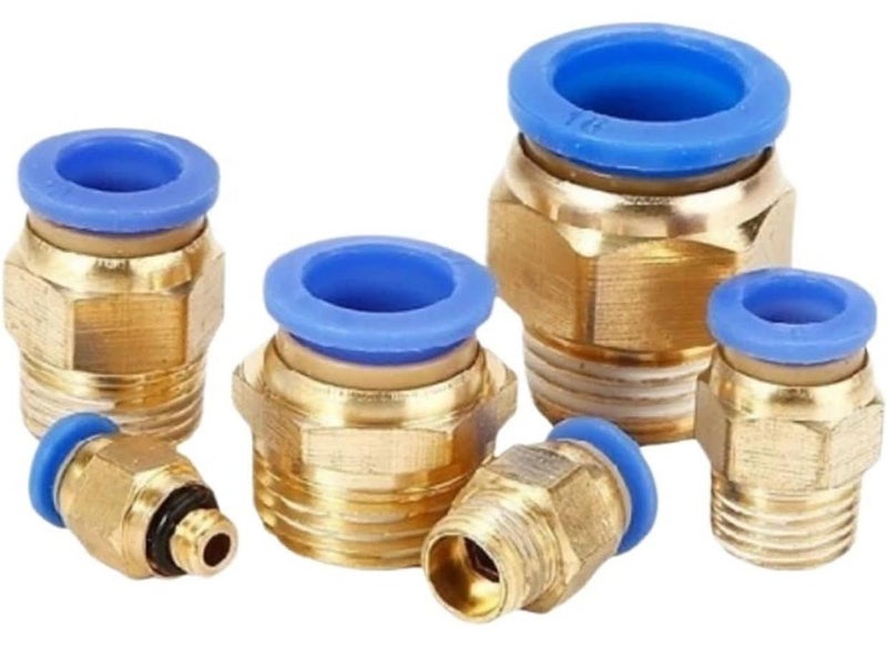 Pneumatic Air Hose Fitting Quick Connector 4mm 6mm 8mm 10mm 12mm 1 4 1 8 3 8 1 2 M5 Thread 10PCS Pc6 01 - Image 1