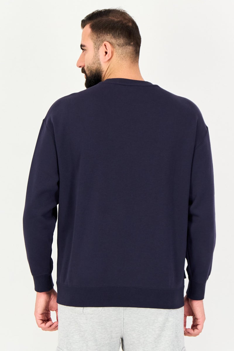 PUMA Men Sportswear Fit Long Sleeve Outdoor Sweatshirt, Navy - Image 4