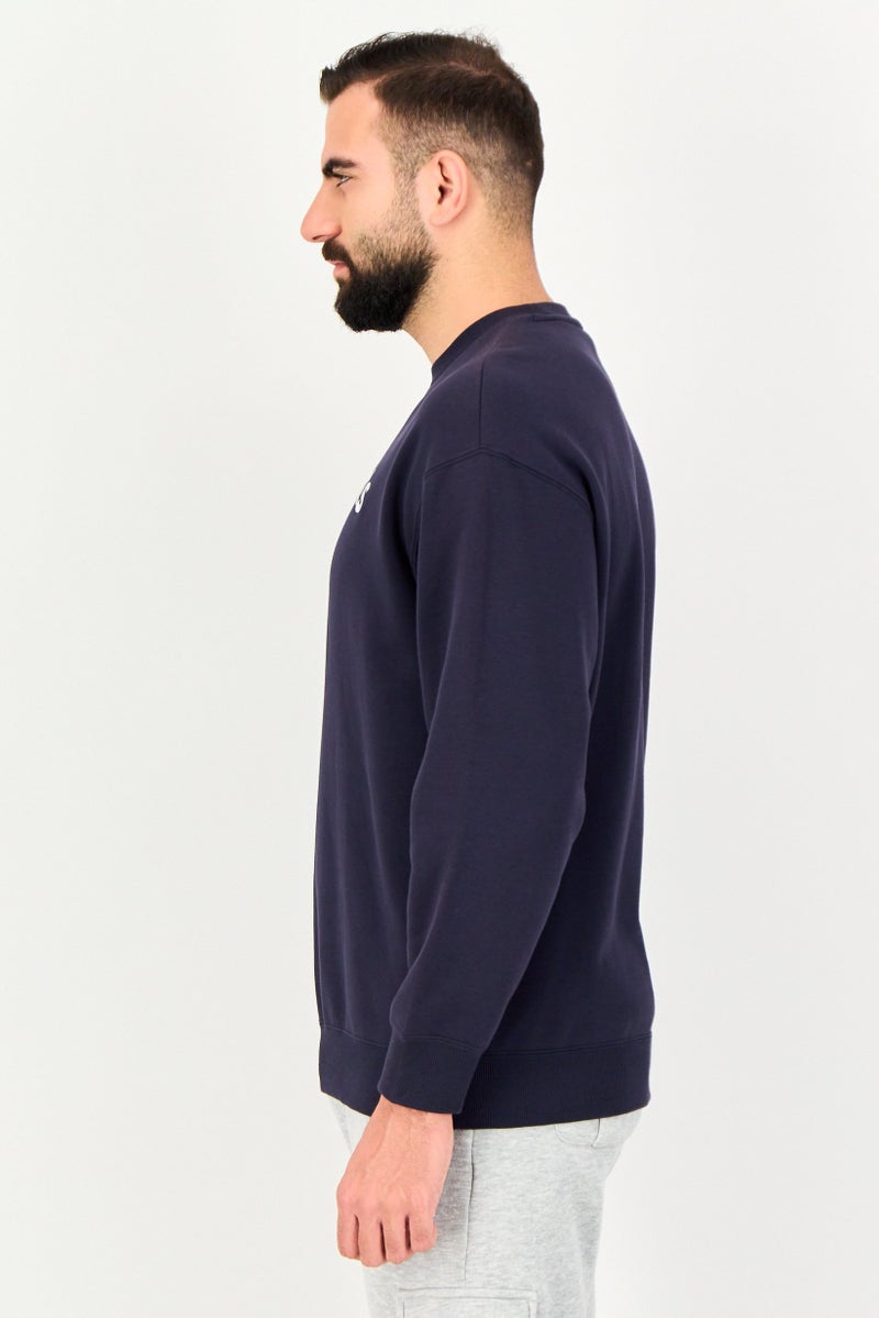 PUMA Men Sportswear Fit Long Sleeve Outdoor Sweatshirt, Navy - Image 3