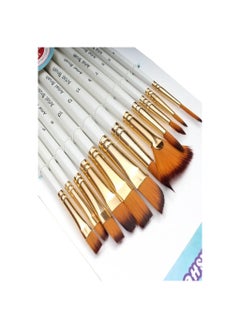 Worison 12Pcs Paint Brushes Set Nylon Hair Painting Brush Short Rod Oil Acrylic Brush Watercolor Pen Professional Art Supplies  - Image 4