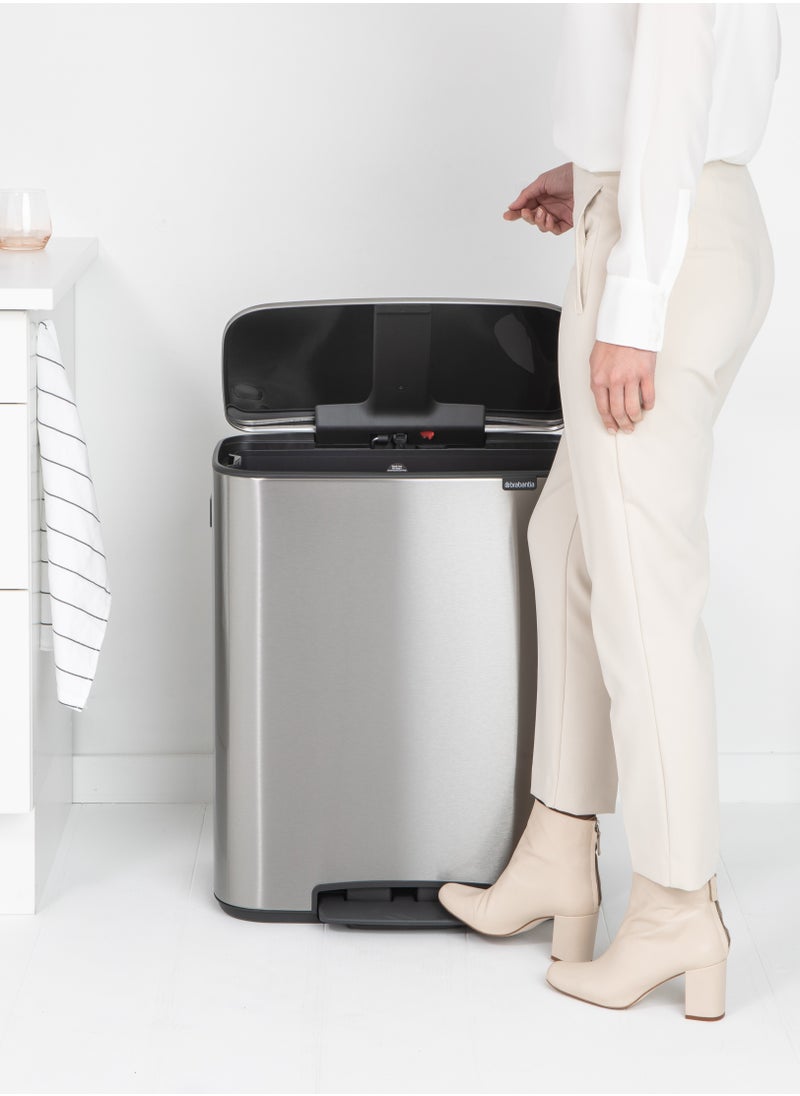 brabantia BRABANTIA Fingerprint Proof 60 litres Pedal Bin with 1 Inner Bucket Steel  - Image 3