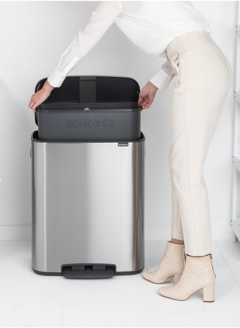 brabantia BRABANTIA Fingerprint Proof 60 litres Pedal Bin with 1 Inner Bucket Steel  - Image 5
