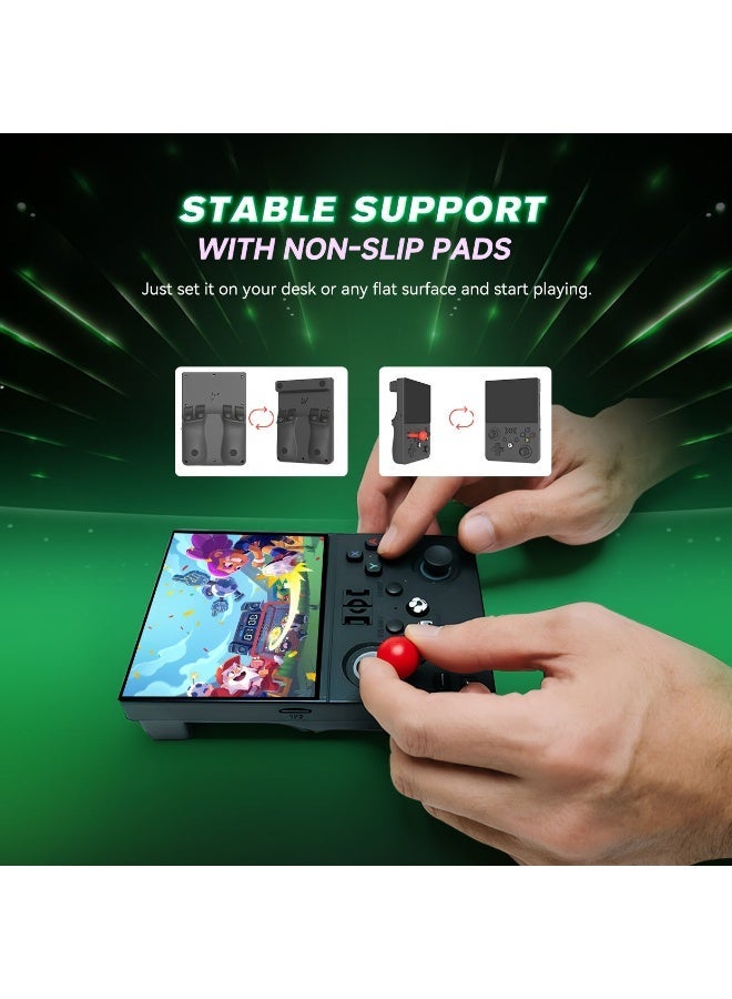 R36MAX 2 Retro Handheld Game Console 4.5 Inch IPS Display 64GB Linux System Portable Pocket Video Game Player with Dual Joystick Classic Gaming Device Green - Image 5