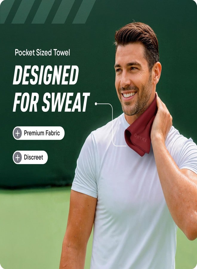 DRYKI Sweat Absorbing Handkerchiefs - The Original Pocket-Sized Sweat Towels - Quick-Dry Microfiber Sweat Rags for Face, Hands, & Body - Men & Women - Gym, Sports, and Work (Mountain: 5 Pack) - Image 2