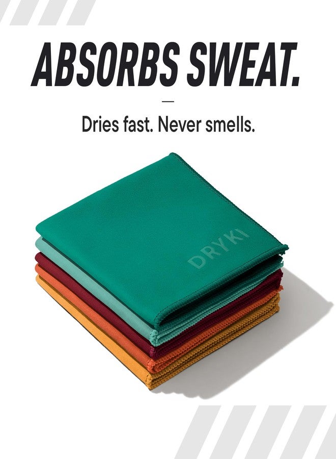 DRYKI Sweat Absorbing Handkerchiefs - The Original Pocket-Sized Sweat Towels - Quick-Dry Microfiber Sweat Rags for Face, Hands, & Body - Men & Women - Gym, Sports, and Work (Mountain: 5 Pack) - Image 3