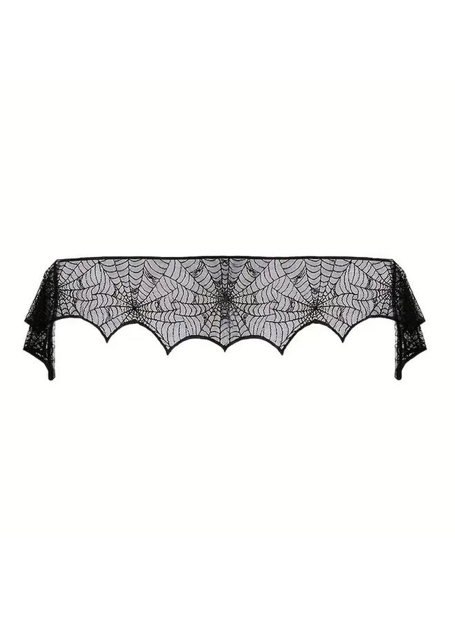2025  Black Lace Spider Web Tablecloth 11 81 Inch Placemat Party Supplies - Image 4