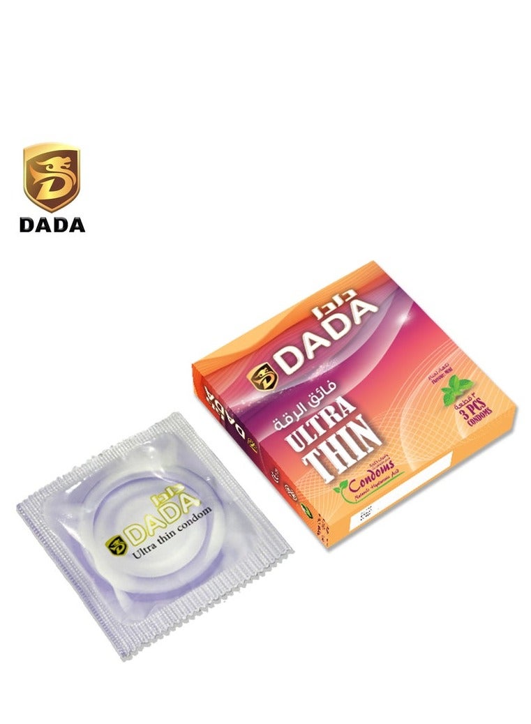 دادا واقيات ذكرية فائقة النحافة بنكهة النعناع، عبوة 3 قطع، حماية موثوقة، مثالية لتنظيم الأسرة - Image 3