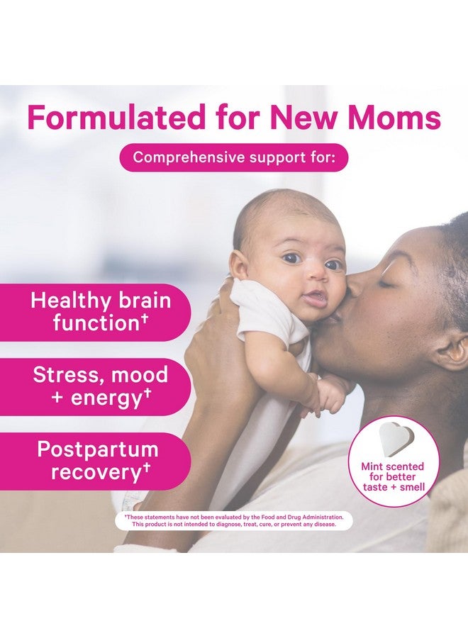 Pink Stork Total Postnatal Vitamins for Women - Mint Essenced Capsules with Vegan DHA, Iron, Folate, and Vitamin B12, Postpartum Recovery Essentials - 1 Month Supply - Image 3
