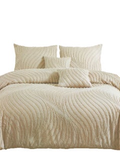 Family Bed Plain embroidered cotton quilt 3 pieces size 240 x 240 cm model 4104 from Family Bed  - Image 2