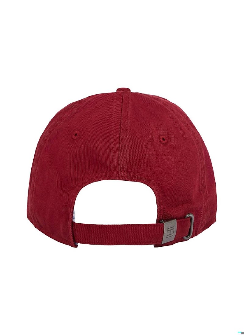 TOMMY HILFIGER Men's Hilfiger Flag Baseball Cap - Cotton, Red  - Image 3