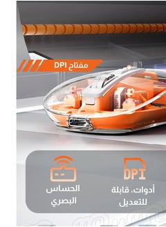 إف ماوس ماوس لاسلكي شفاف مغناطيسي ثلاثي الأوضاع بطول 10 أمتار: تقنية حديثة وتصميم صامت فريد وشفاف لتجربة مستخدم متميزة - وردي  - Image 5