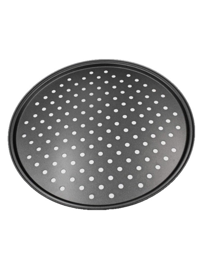 HOMESTAR 3-Piece Carbon Steel Perforated Pizza Pan Set (9.6, 11, 12.6 Inch) - Round Heavy Duty Baking Trays for Crispy Crust, Perfect for Home & Restaurant Ovens - Image 5