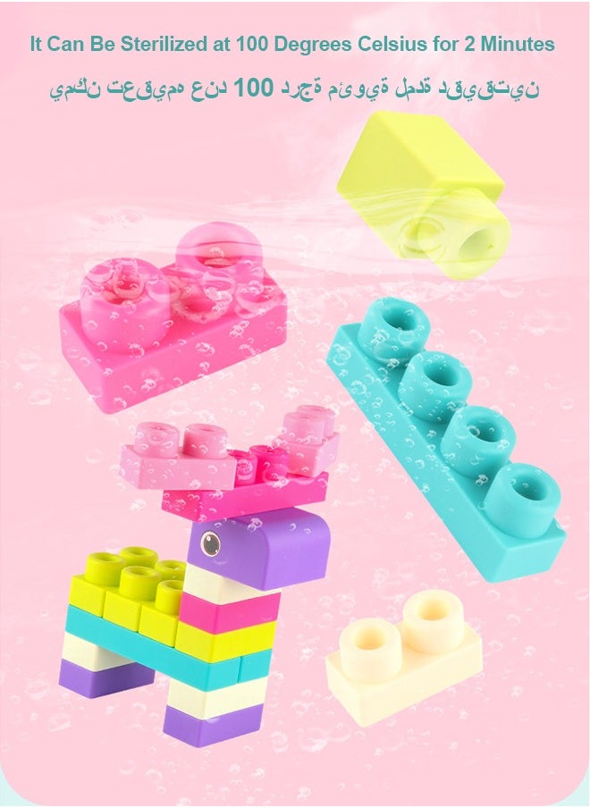 FUNCOT Soft Building Block Early Educational Toy, Can Be Boiled And Bitten, and Build a Preschool Education Sensory Stacking Rock, Suitable for Baby 1-3 Years Old Blocks Toy  - Image 3