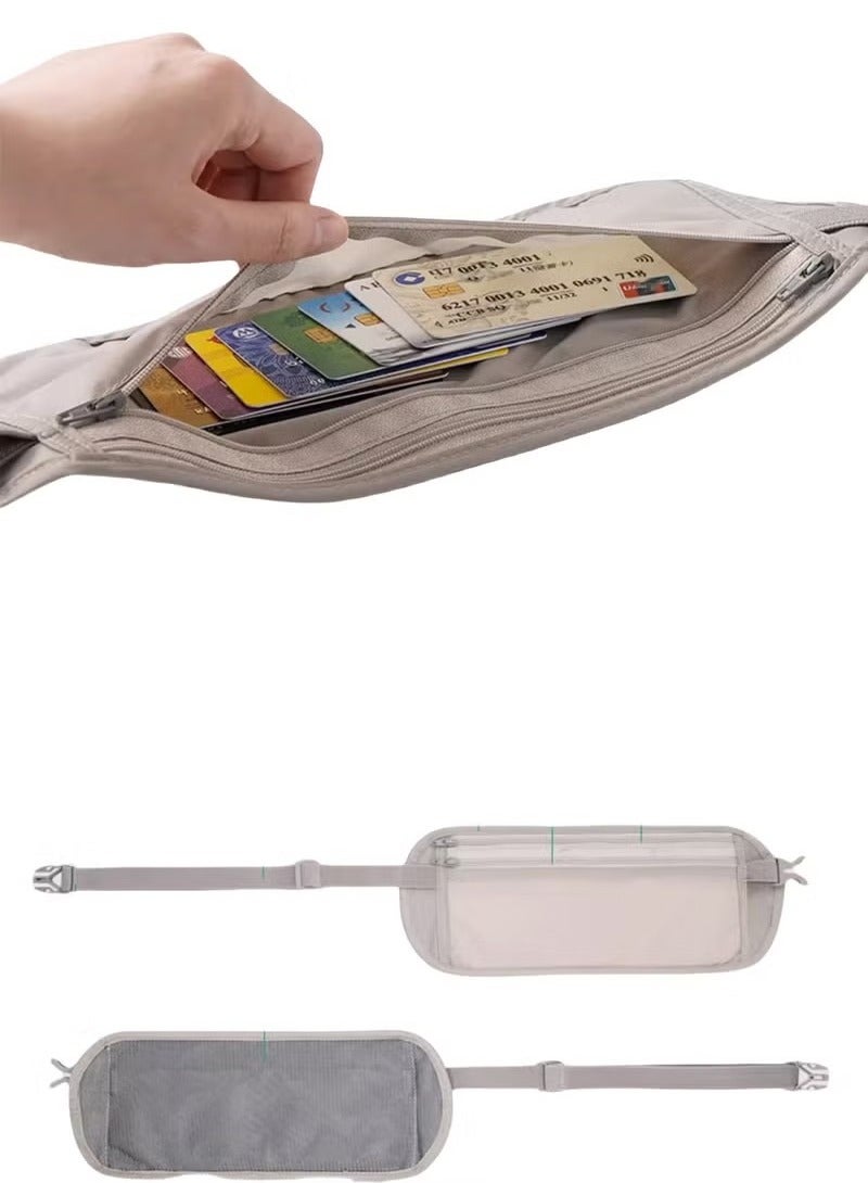 Travel Security Money Belt for Cash, Cards, Passport, Keys and Cell Phone, Waterproof Waist Bag Anti-Theft Waist Bag for Men and Women  - Image 3