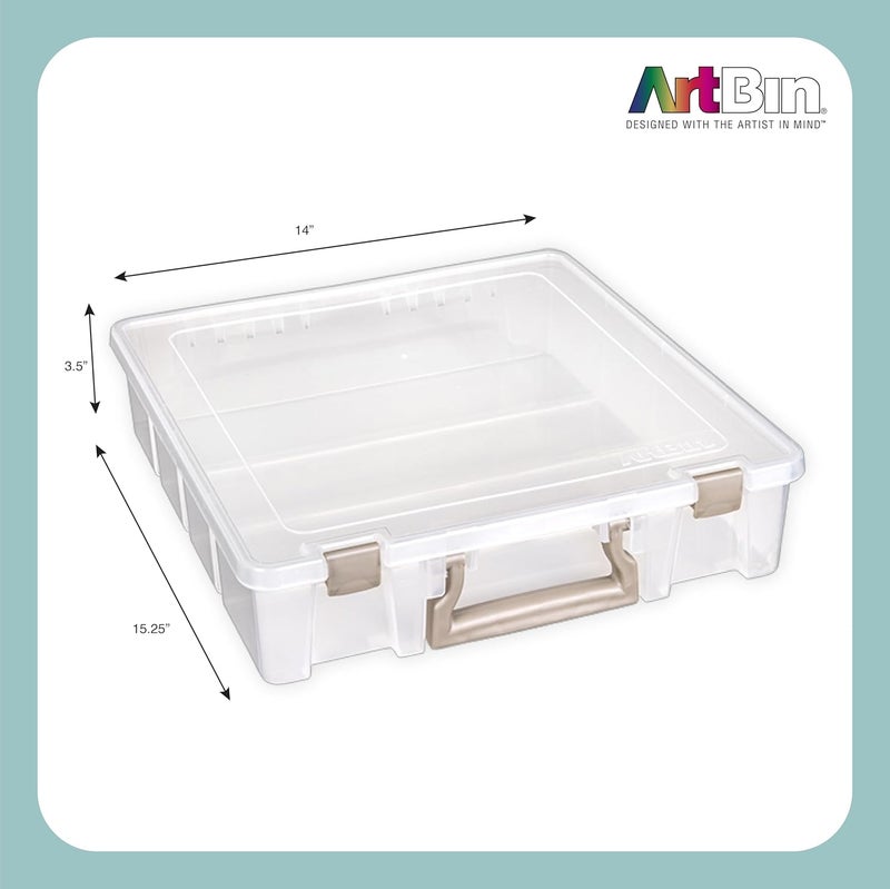ArtBin Super Satchel 1 Compartment Box Clear Craft Organizer Storage Case - Image 2