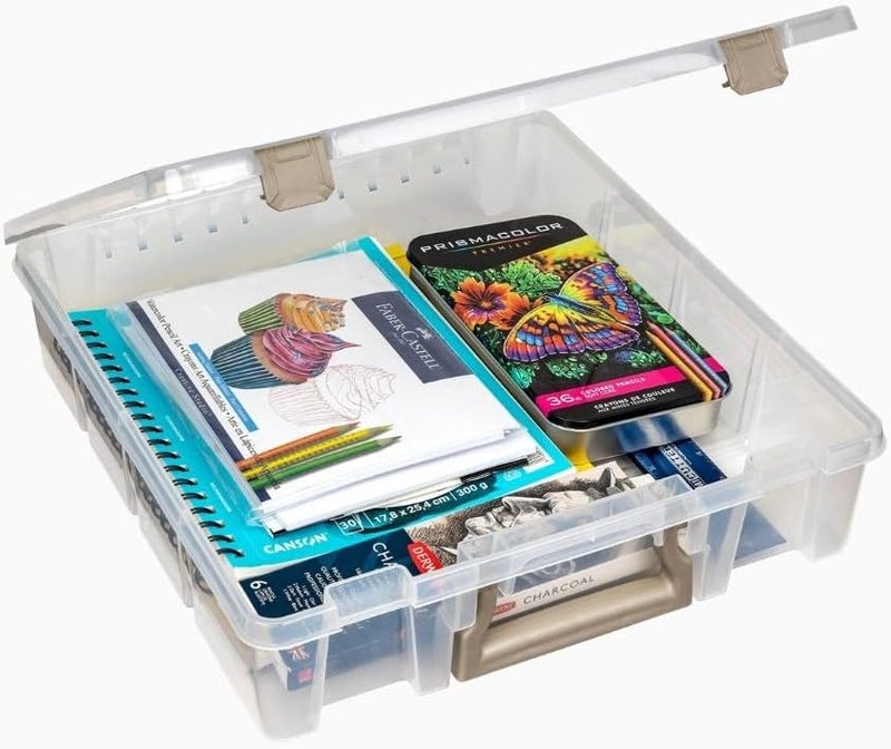 ArtBin Super Satchel 1 Compartment Box Clear Craft Organizer Storage Case - Image 3