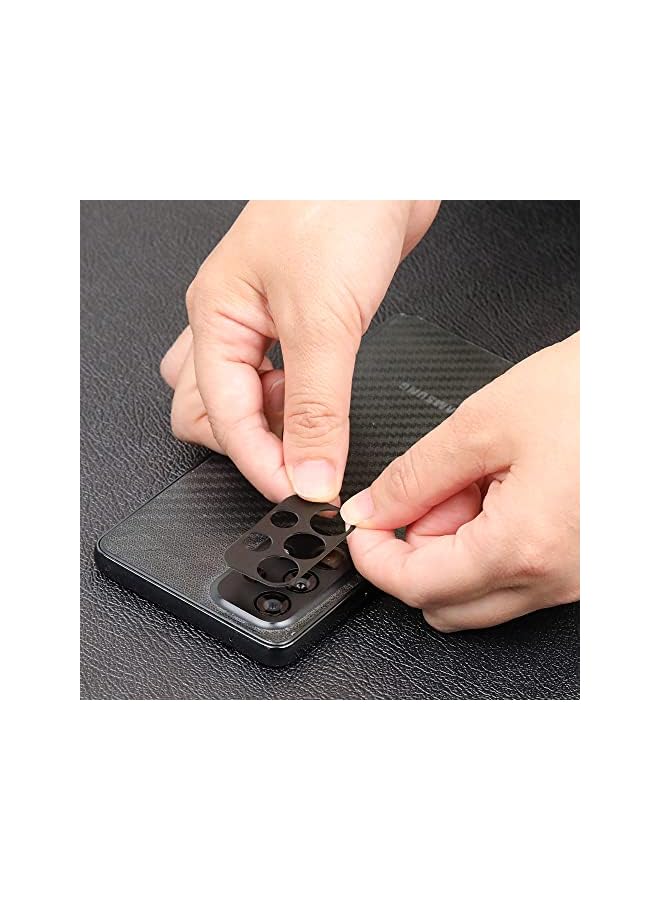 ايبيويند حزمة من 2 واقي شاشة لهاتف سامسونج جالاكسي A53 5G 6 5 بوصة مع واقي عدسة الكاميرا المعدني الخلفي من ألياف الكربون بما في ذلك مجموعة التثبيت السهلة - Image 4