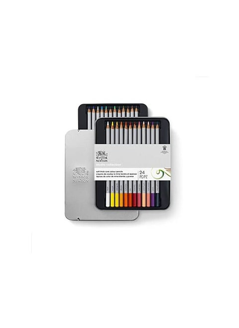 Winsor And Newton Studio Collection Color Pencil Tin Set 24