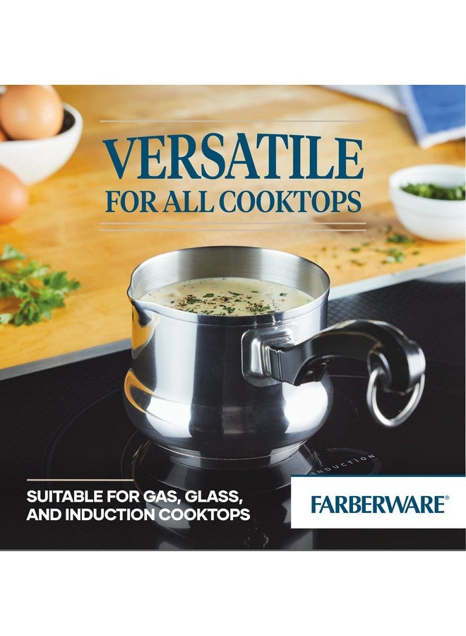 Farberware Classic Series Stainless Steel Butter Warmer/Small Saucepan Dishwasher Safe, 0.625 Quart, Silver - Image 3