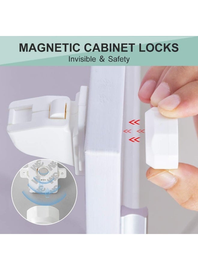 Eco-Baby Magnetic Cabinet Locks Child Safety for Drawers and Cabinets - Kitchen Child Proof Cabinet Locks - Baby Proofing Safety - Image 2