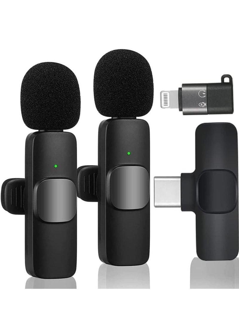 ELTRAZONE Professional Wireless Lavalier Microphone (2 Pcs) | Ideal for USB-C, IPhone, Smartphones, IPads and Macs with USB-C port, Android devices, laptops with USB-C Port | Auto Noise Reduction - Image 1