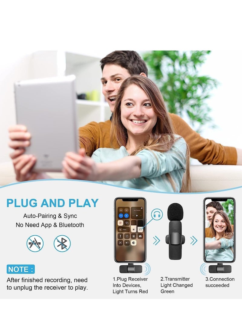 ELTRAZONE Professional Wireless Lavalier Microphone (2 Pcs) | Ideal for USB-C, IPhone, Smartphones, IPads and Macs with USB-C port, Android devices, laptops with USB-C Port | Auto Noise Reduction - Image 3