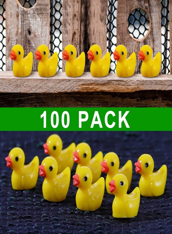 EKisemio 100 Pcs Mini Resin Ducks Bulk Tiny Ducks Set for Potted Miniature Decoration Garden Dollhouse Cake Decoration DIY Slime Kit Craft Charms Party Toys - Image 2