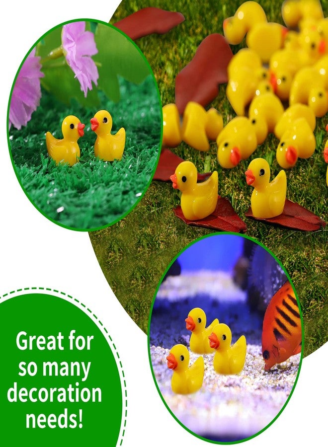 EKisemio 100 Pcs Mini Resin Ducks Bulk Tiny Ducks Set for Potted Miniature Decoration Garden Dollhouse Cake Decoration DIY Slime Kit Craft Charms Party Toys - Image 5