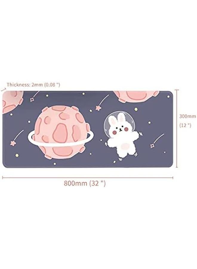 erorex Mouse Pad 1Pcs 32" X 12" Cartoons Keyboard Pad Extended Desk Mat Large With Non Slip Rubber Base Durable Stitched Edges Waterproof Mat For Office Home Work Gamer - Image 4