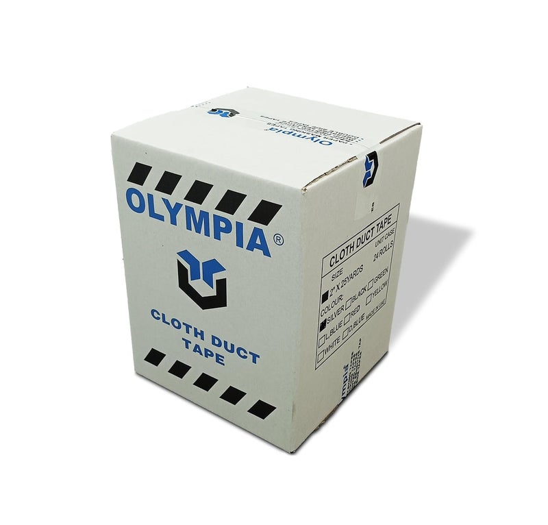 Olympia ® Brand Heavy Duty Cloth Duct Tape 48mm x 25 Yards x 4Pc Pack – Strong, Waterproof, Multi-Purpose Repair Tape (Grey/Silver) - Image 4
