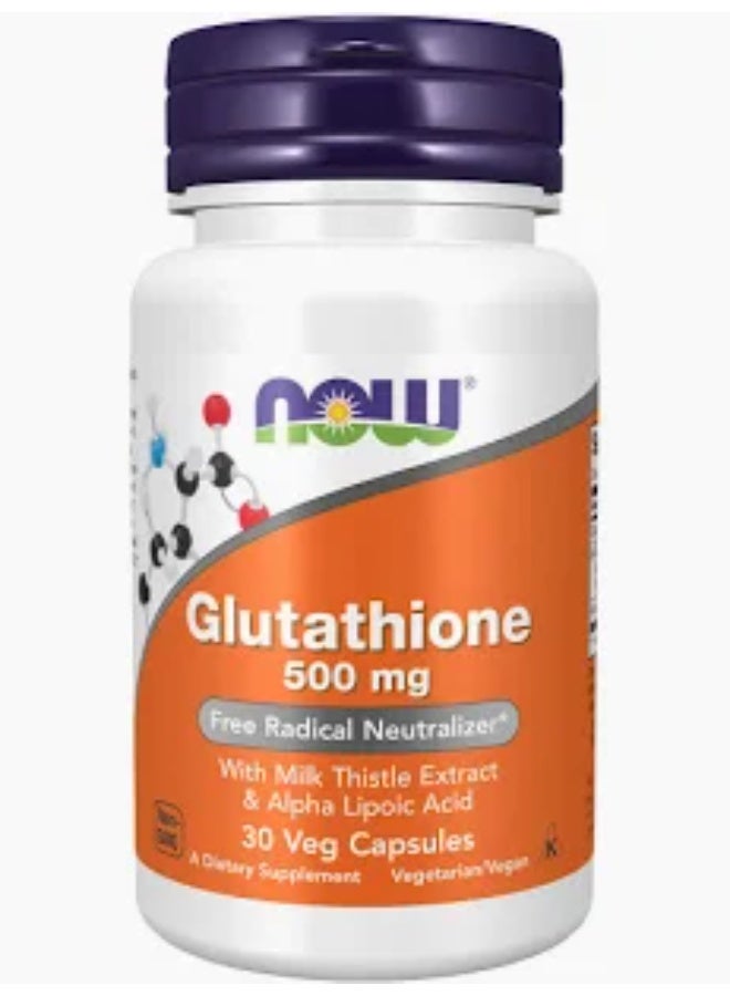 NOW GLUTTHIONE  500MG  30 CAPS - Image 1